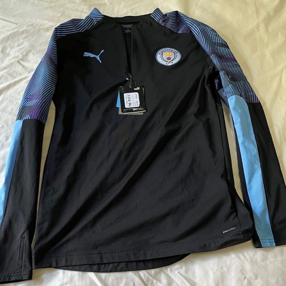 Mens Puma Manchester City Nylon Pull over- NWT-size S